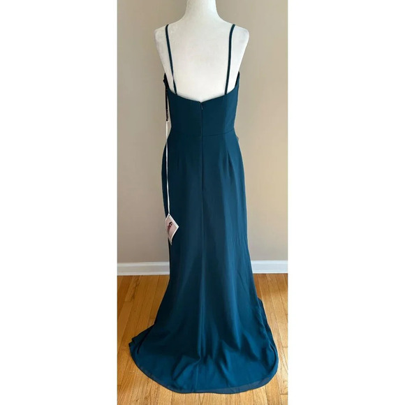 Sorella Vita NWT Notched Neckline Bridesmaid Dress Evening Gown Prom Size 10 - Picture 5 of 11